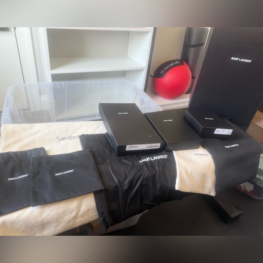 Lot of YSL/Saint Laurent Boxes & Dust Bags